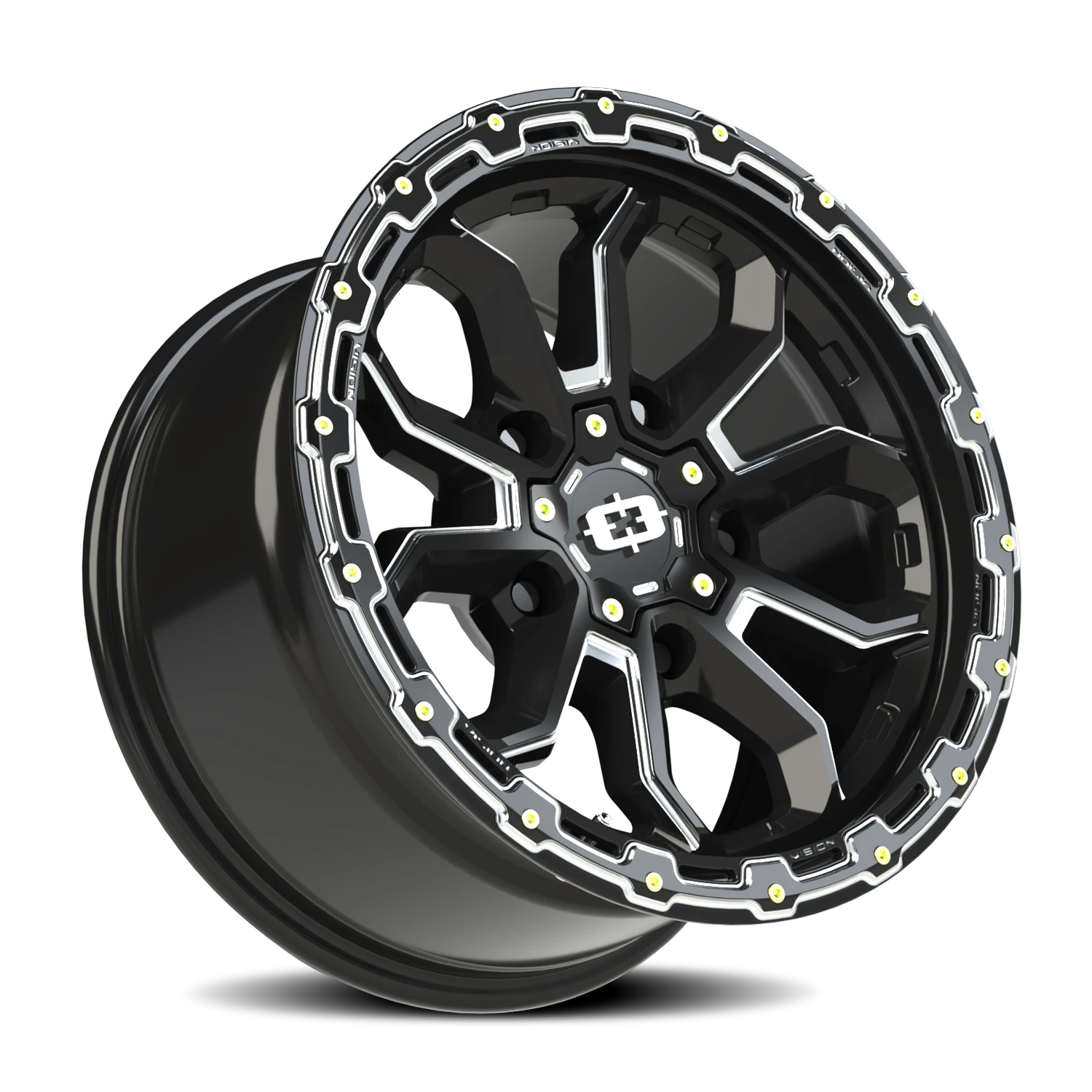 Vision Off-Road Korupt BZSBL 17X9 +12 Gloss Black Milled Spoke