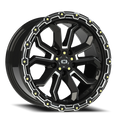 Vision Off-Road Korupt BZSBL 18X9 +12 Gloss Black Milled Spoke