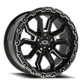 Vision Off-Road Korupt BZSBL 18X9 +12 Gloss Black Milled Spoke