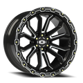 Vision Off-Road Korupt BZSBL 20X9 +12 Gloss Black Milled Spoke