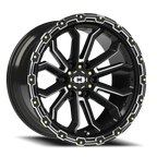 Vision Off-Road Korupt BZSBL 20X9 +12 Gloss Black Milled Spoke