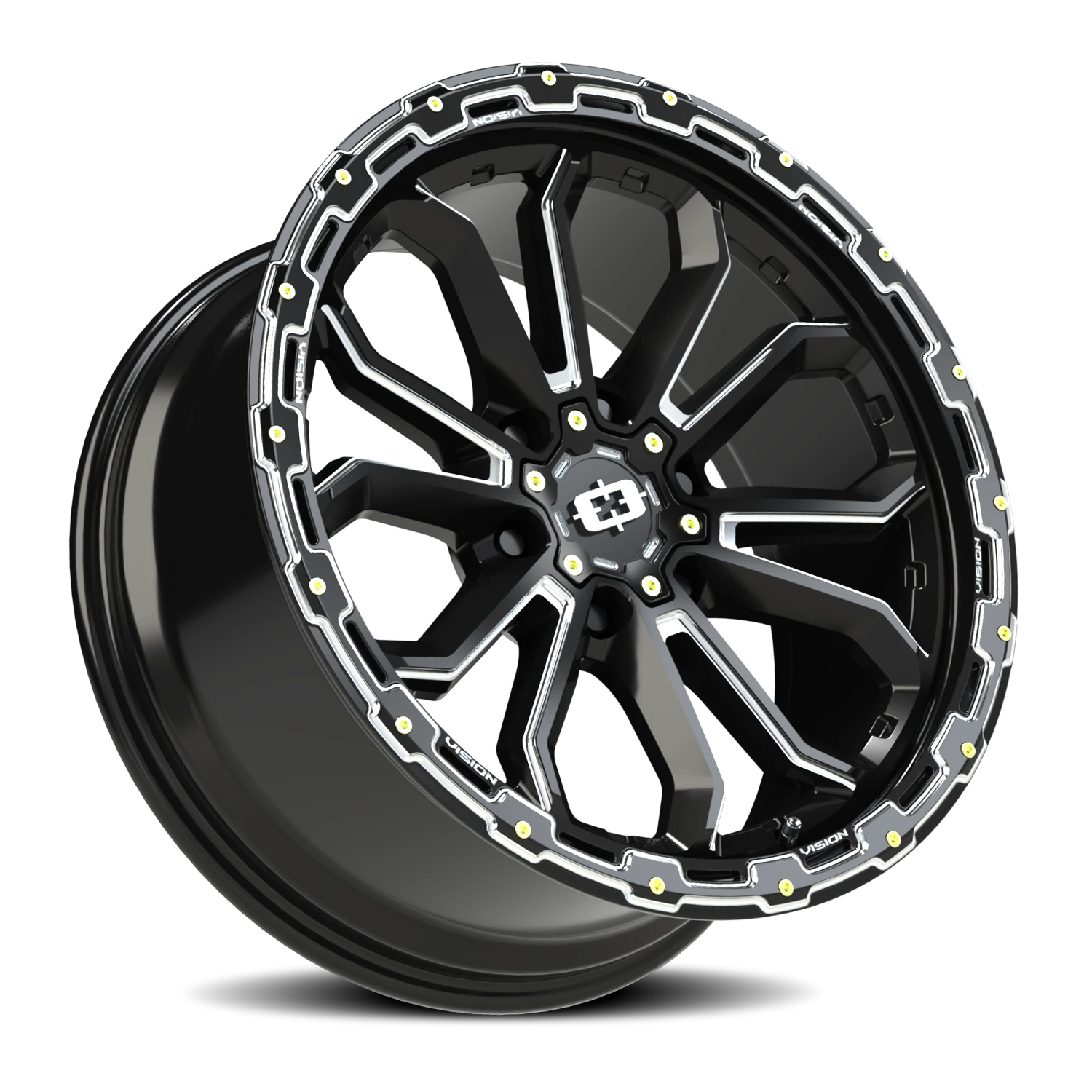 Vision Off-Road Korupt BZSBL 20X9 +12 Gloss Black Milled Spoke