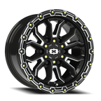 Vision Off-Road Korupt BZSBL 16X8 +0 Gloss Black Milled Spoke