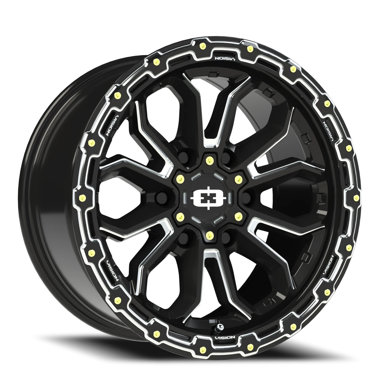 Vision Off-Road Korupt BZSBL 17X9 +12 Gloss Black Milled Spoke