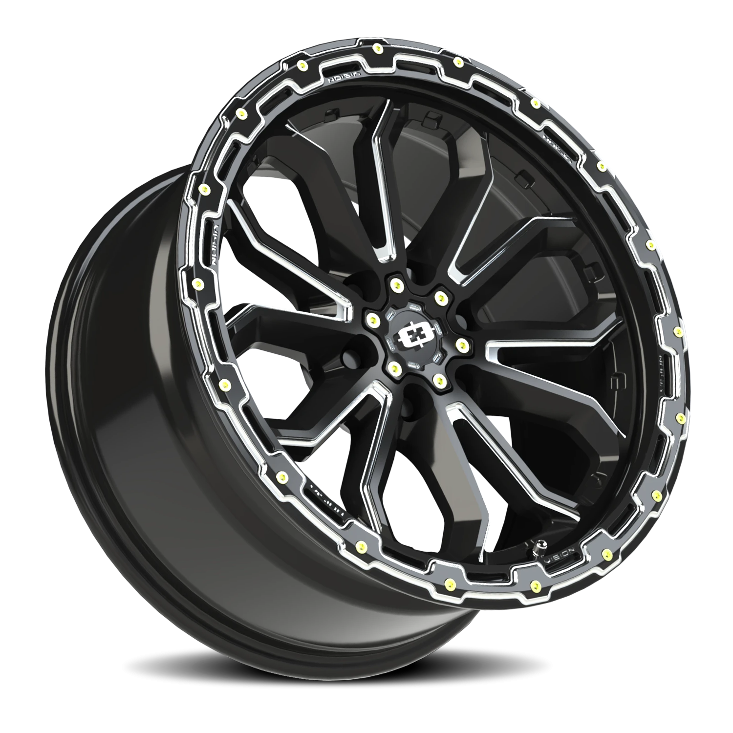 Vision Off-Road Korupt BZSBL 18X9 +12 Gloss Black Milled Spoke