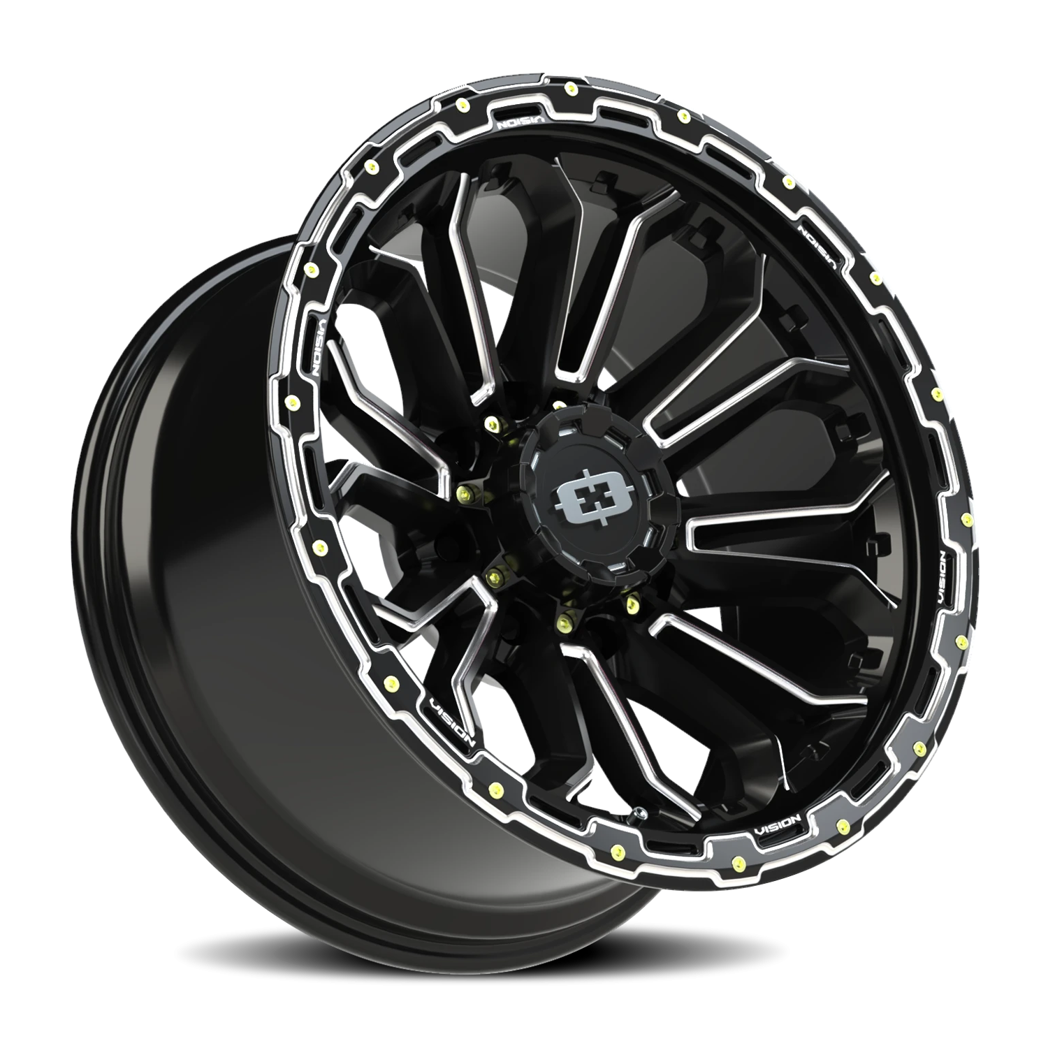 Vision Off-Road Korupt BZSBL 20X10 -25 Gloss Black Milled Spoke