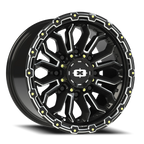 Vision Off-Road Korupt BZSBL 18X9 +12 Gloss Black Milled Spoke