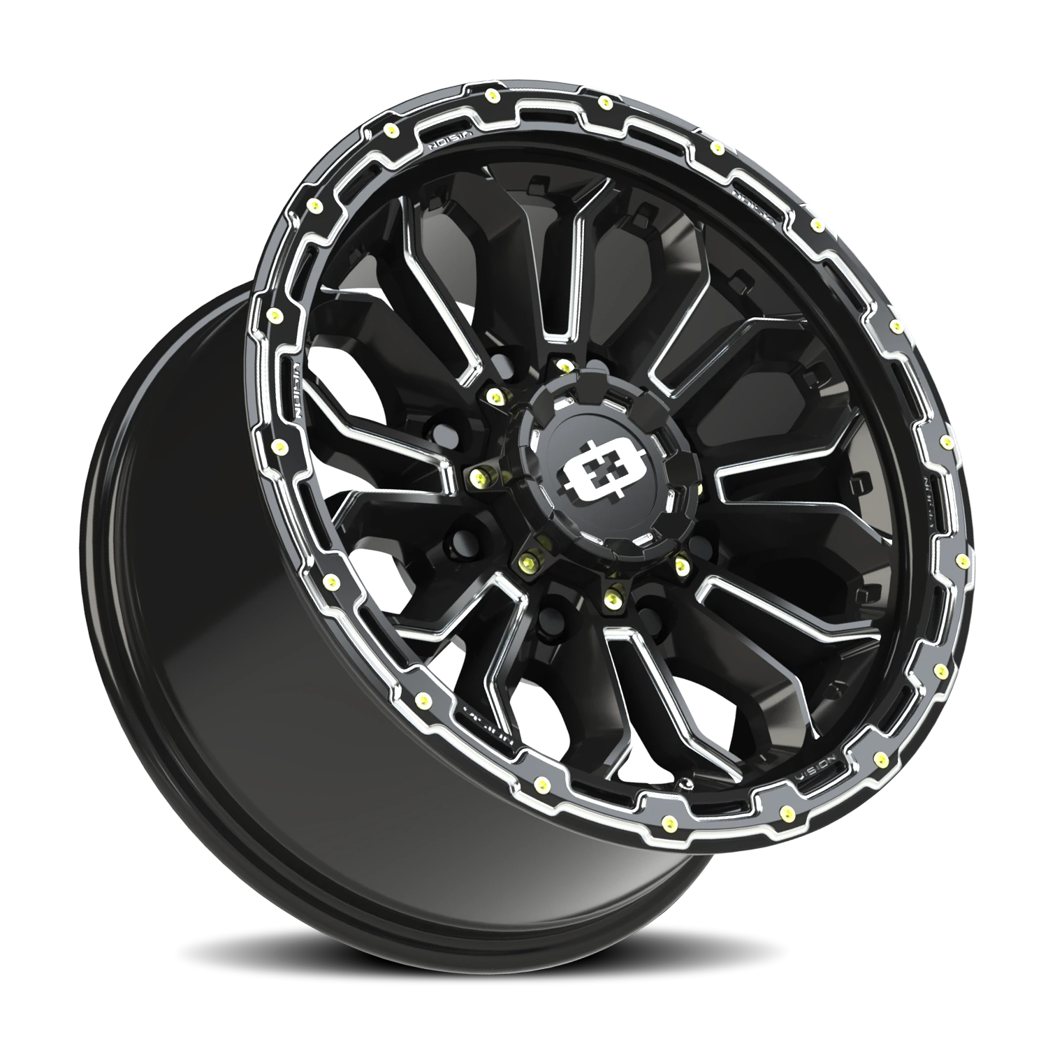 Vision Off-Road Korupt BZSBL 18X9 +12 Gloss Black Milled Spoke