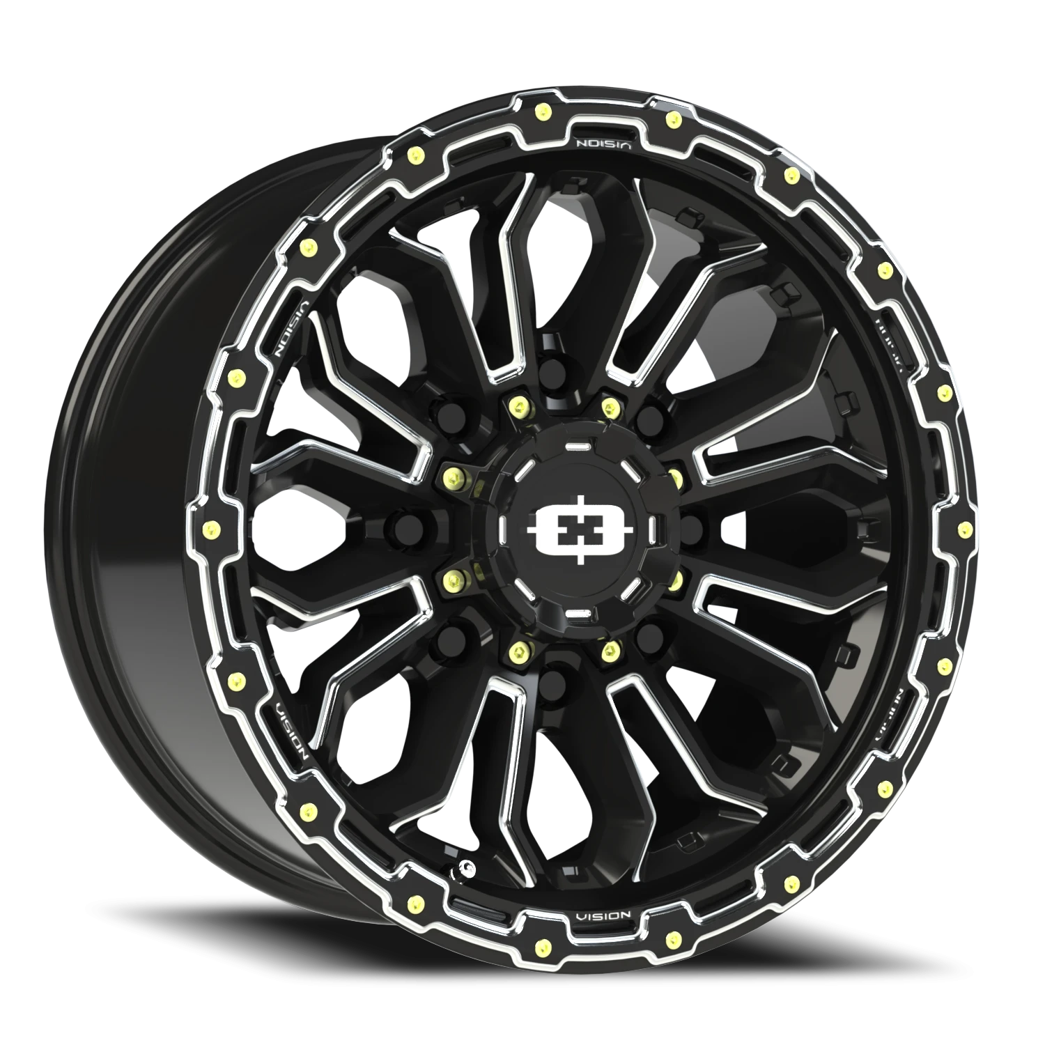 Vision Off-Road Korupt BZSBL 18X9 +12 Gloss Black Milled Spoke