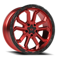 Vision Off-Road Korupt BZSBL 20X9 +10 Gloss Red w/Gloss Black Lip