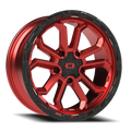 Vision Off-Road Korupt BZSBL 20X9 -12 Gloss Red w/Gloss Black Lip