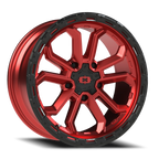 Vision Off-Road Korupt BZSBL 20X9 -12 Gloss Red w/Gloss Black Lip