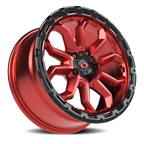 Vision Off-Road Korupt BZSBL 17X8 +30 Gloss Red w/Gloss Black Lip
