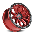 Vision Off-Road Korupt BZSBL 17X9 -12 Gloss Red w/Gloss Black Lip