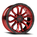 Vision Off-Road Korupt BZSBL 20X9 +0 Gloss Red w/Gloss Black Lip