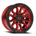 Vision Off-Road Korupt BZSBL 16X8 +0 Gloss Red w/Gloss Black Lip
