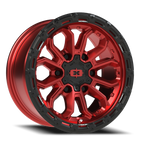 Vision Off-Road Korupt BZSBL 16X8 +0 Gloss Red w/Gloss Black Lip