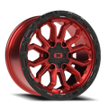 Vision Off-Road Korupt BZSBL 17X9 +12 Gloss Red w/Gloss Black Lip
