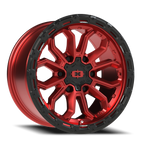 Vision Off-Road Korupt BZSBL 17X9 +12 Gloss Red w/Gloss Black Lip