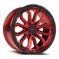 Vision Off-Road Korupt BZSBL 18X9 +12 Gloss Red w/Gloss Black Lip