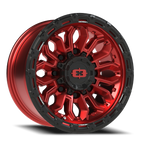 Vision Off-Road Korupt BZSBL 16X8 +0 Gloss Red w/Gloss Black Lip