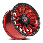 Vision Off-Road Korupt BZSBL 17X9 -12 Gloss Red w/Gloss Black Lip