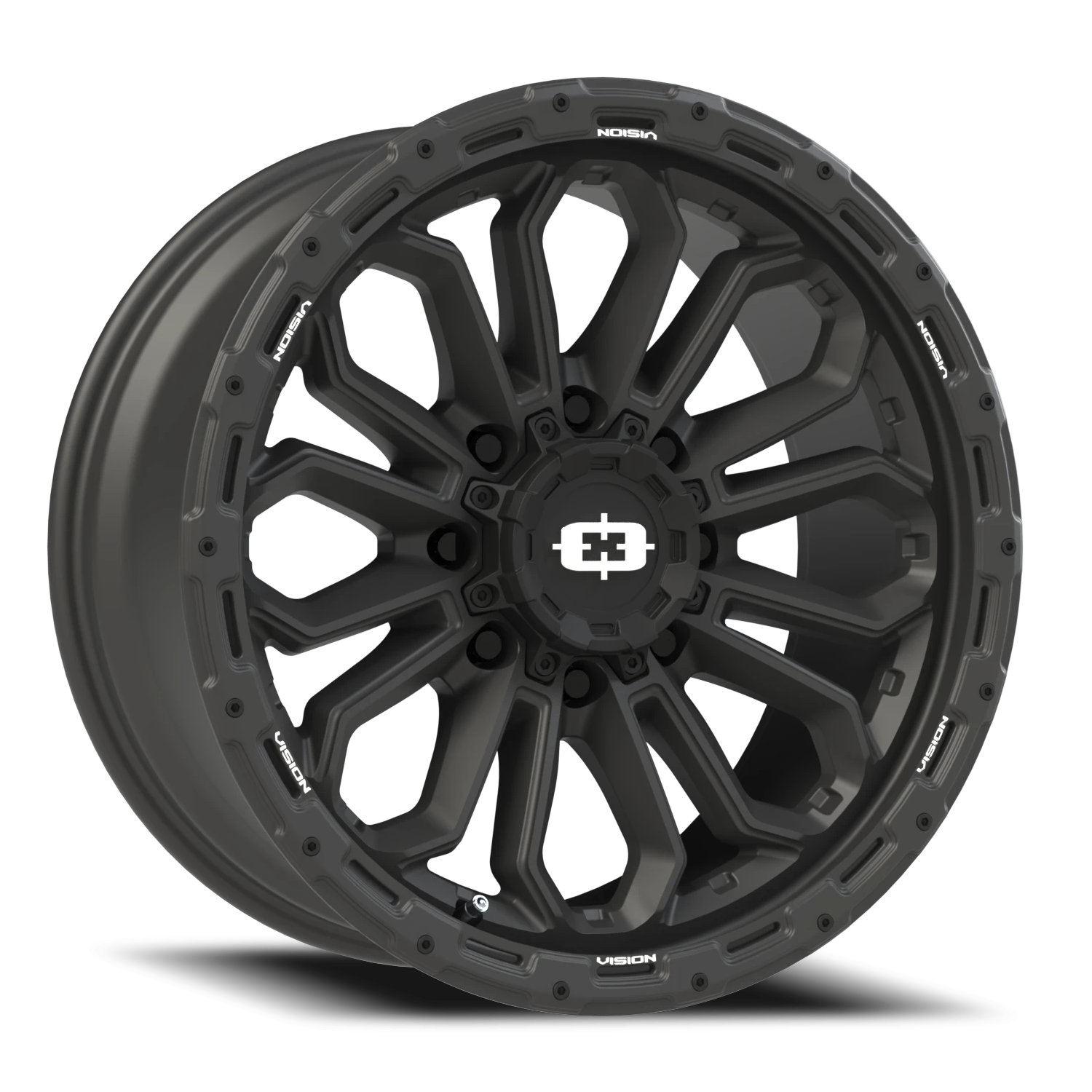 Vision Off-Road Korupt BZSBL 20X9 +12 Satin Black