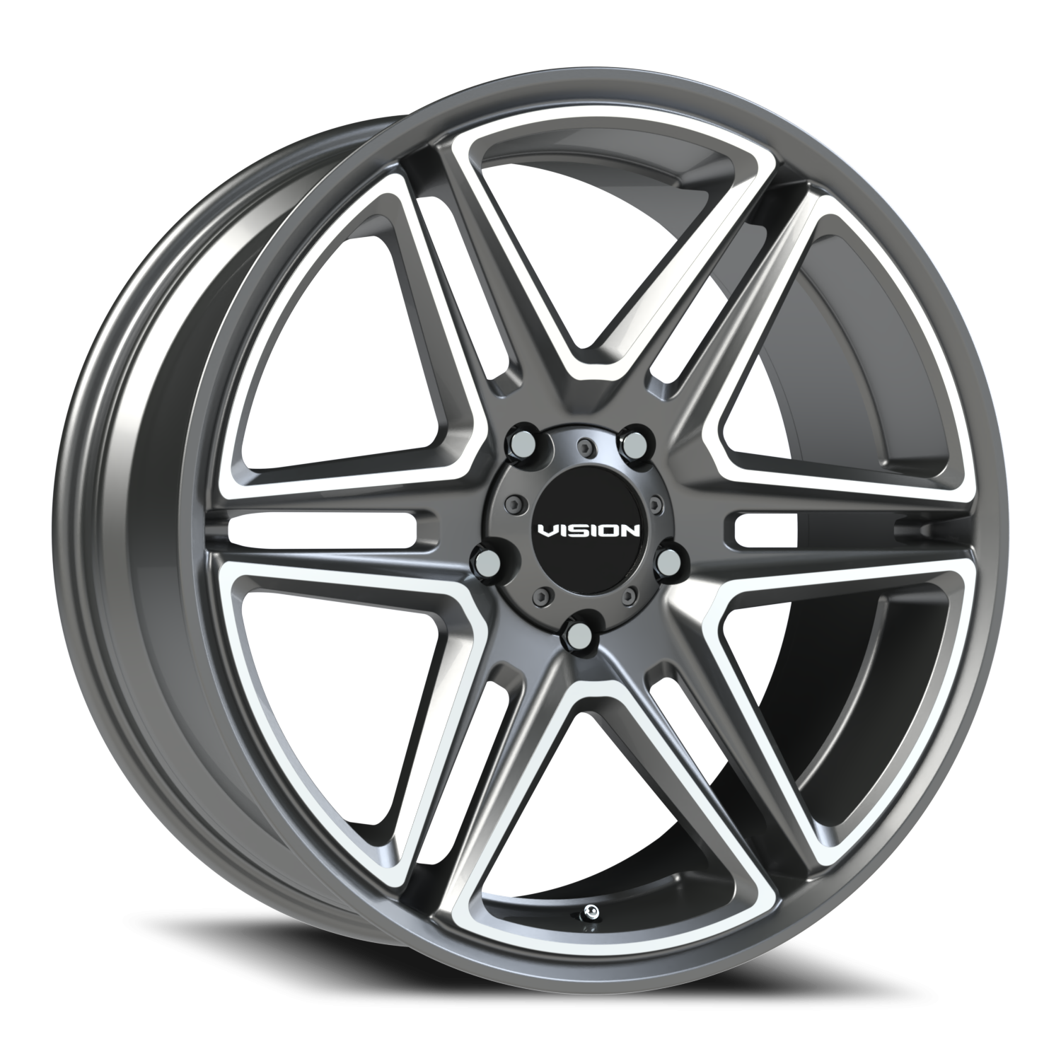 Vision Wedge C 22X9.5 +8 Gunmetal Machined Face
