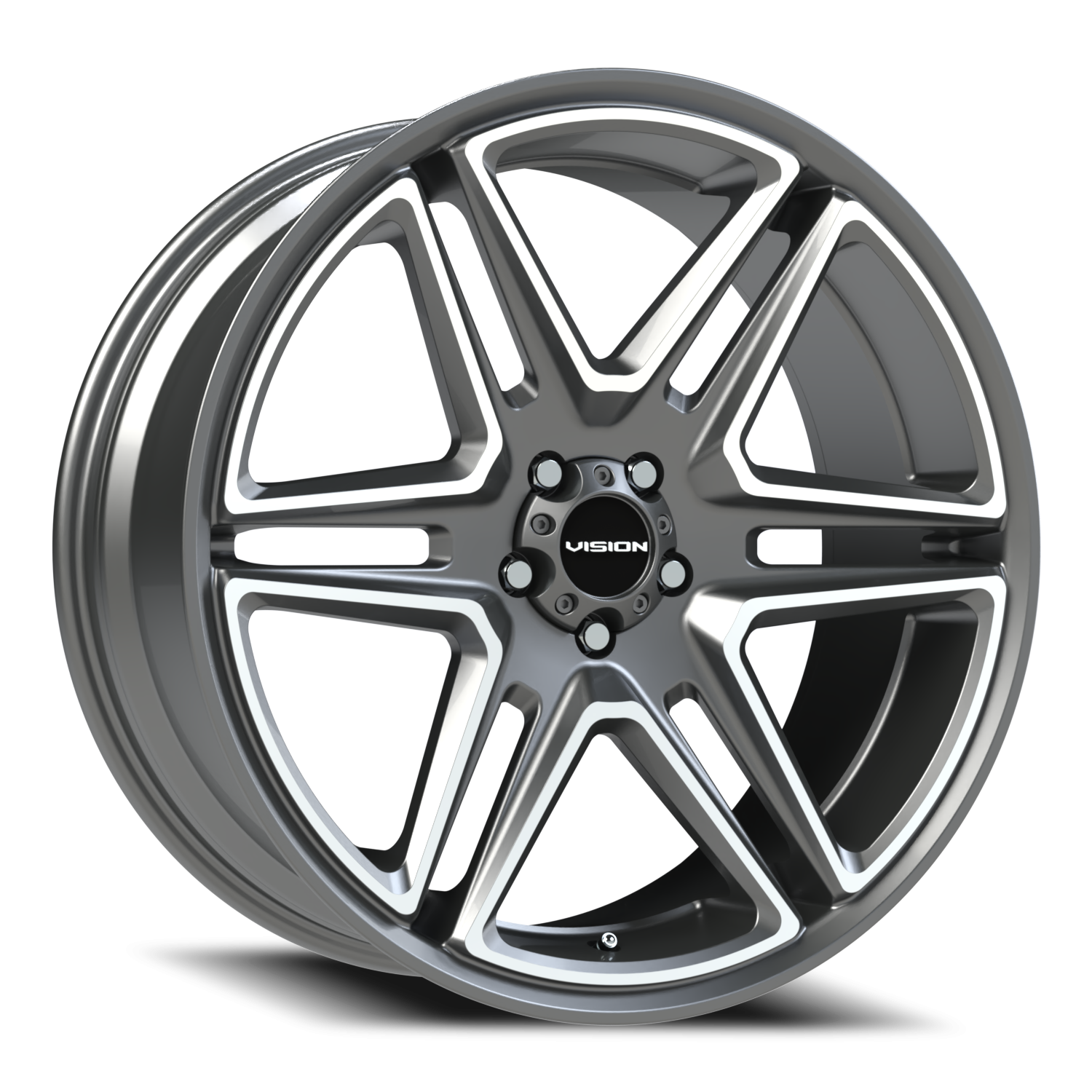 Vision Wedge C 22X9.5 +8 Gunmetal Machined Face