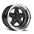 Vision American Muscle Nitro B 15X10 -25 Gloss Black Machined Lip