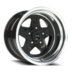 Vision American Muscle Nitro B 15X10 -25 Gloss Black Machined Lip