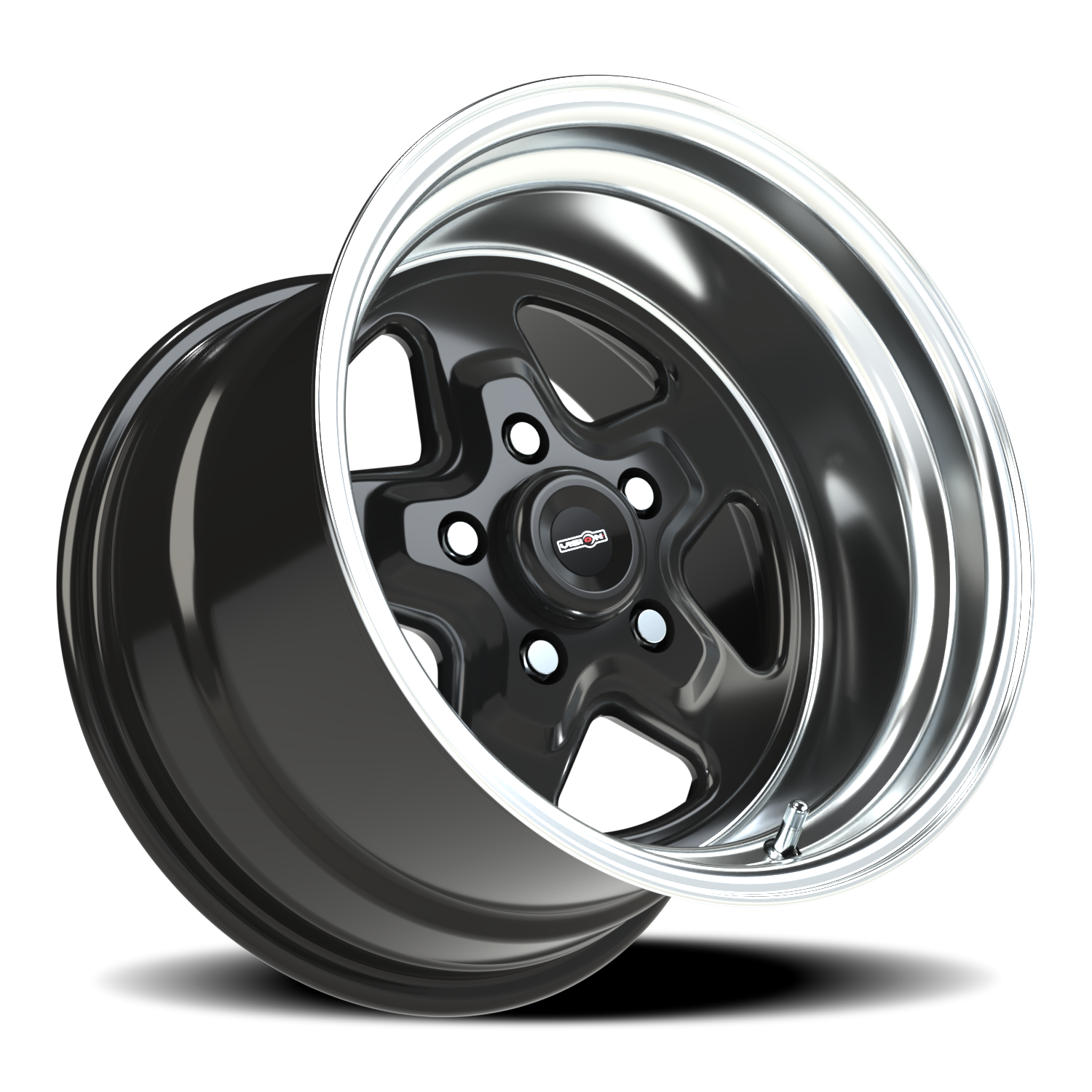 Vision American Muscle Nitro B 15X10 -25 Gloss Black Machined Lip