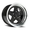 Vision American Muscle Nitro B 15X10 +25 Gloss Black Machined Lip