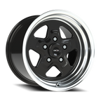 Vision American Muscle Nitro B 15X10 +25 Gloss Black Machined Lip