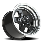 Vision American Muscle Nitro B 15X10 +25 Gloss Black Machined Lip