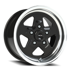 Vision American Muscle Nitro B 15X8 +27 Gloss Black Machined Lip