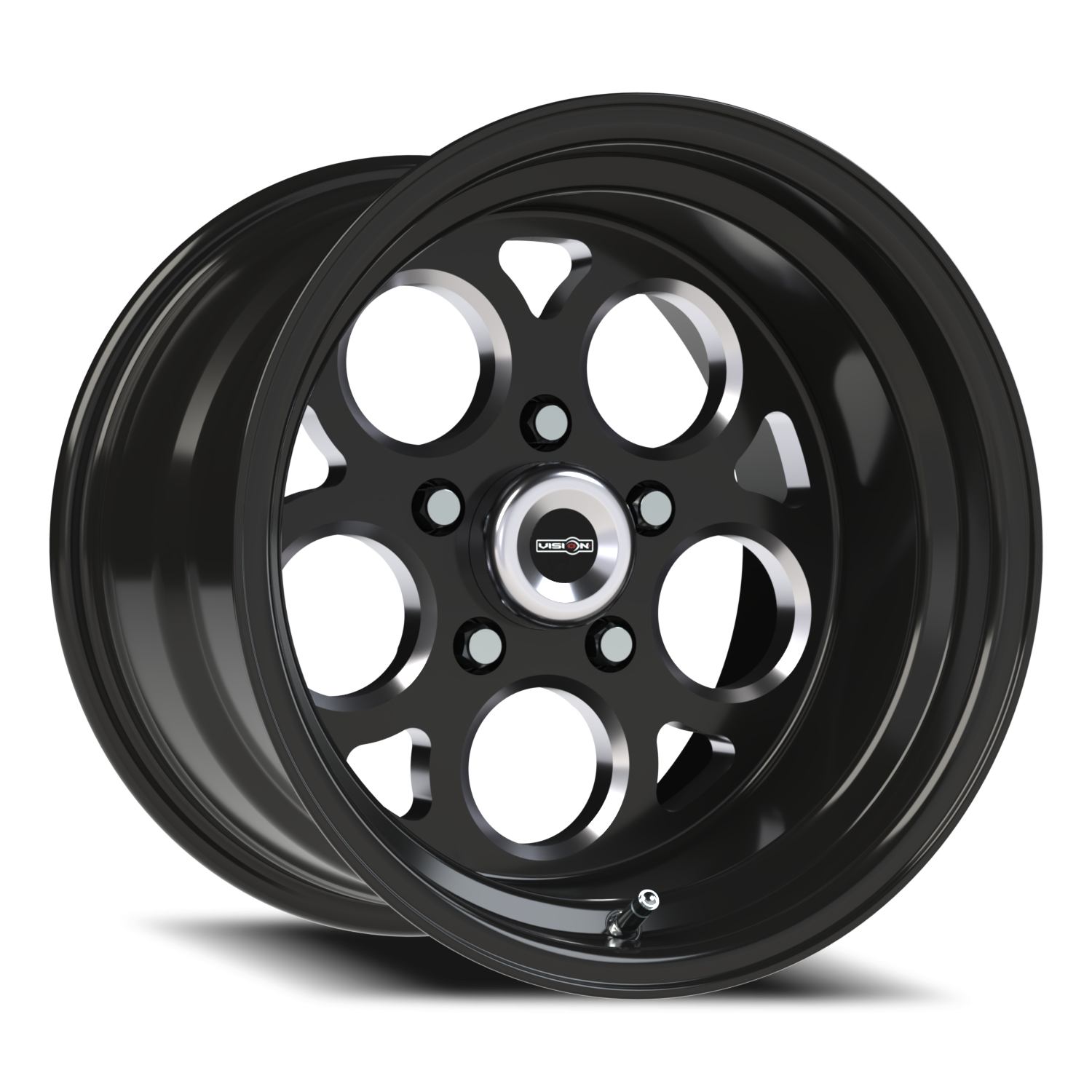 Vision American Muscle Sport Mag B 15X10 -25 Gloss Black with Milled Windows
