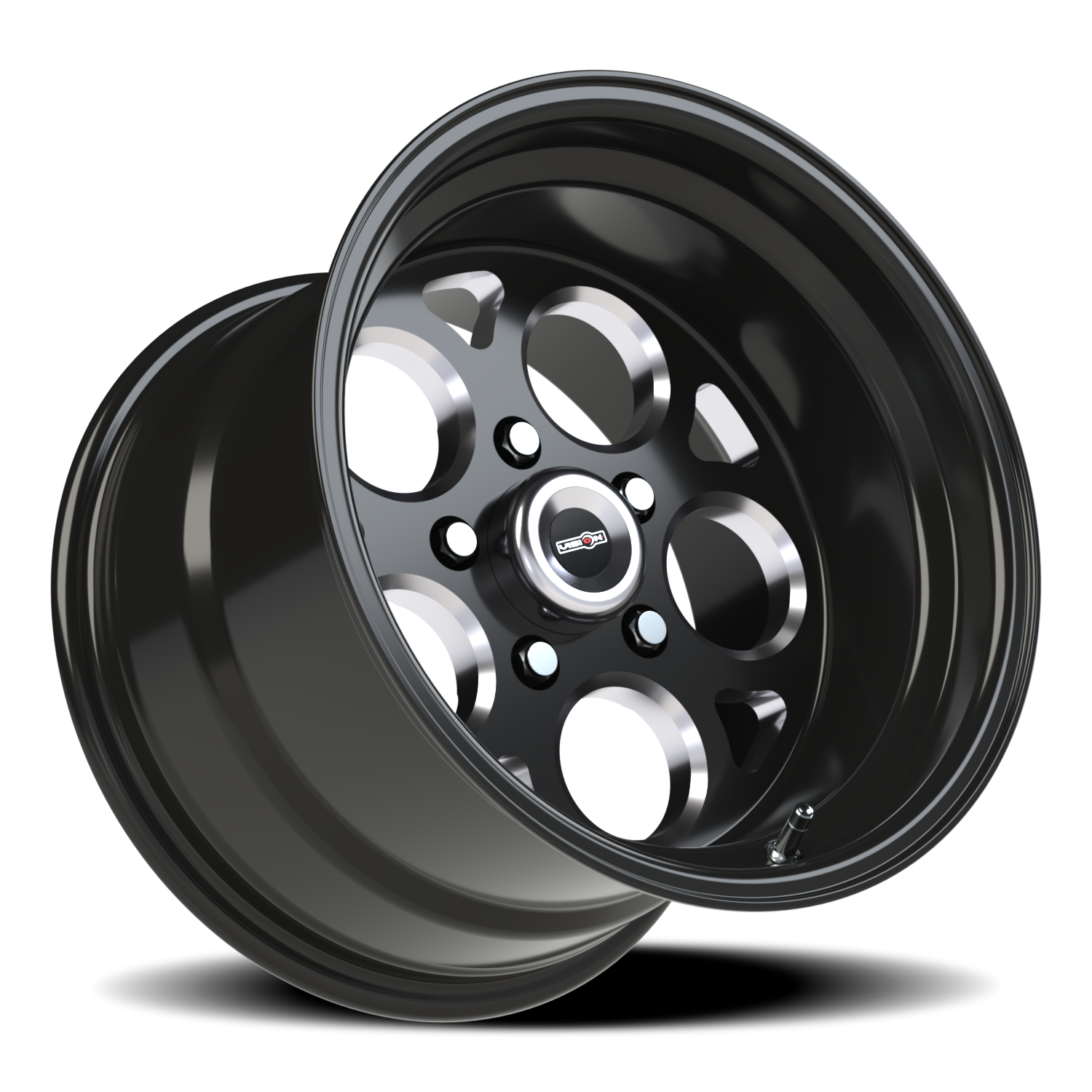 Vision American Muscle Sport Mag B 15X10 -25 Gloss Black with Milled Windows