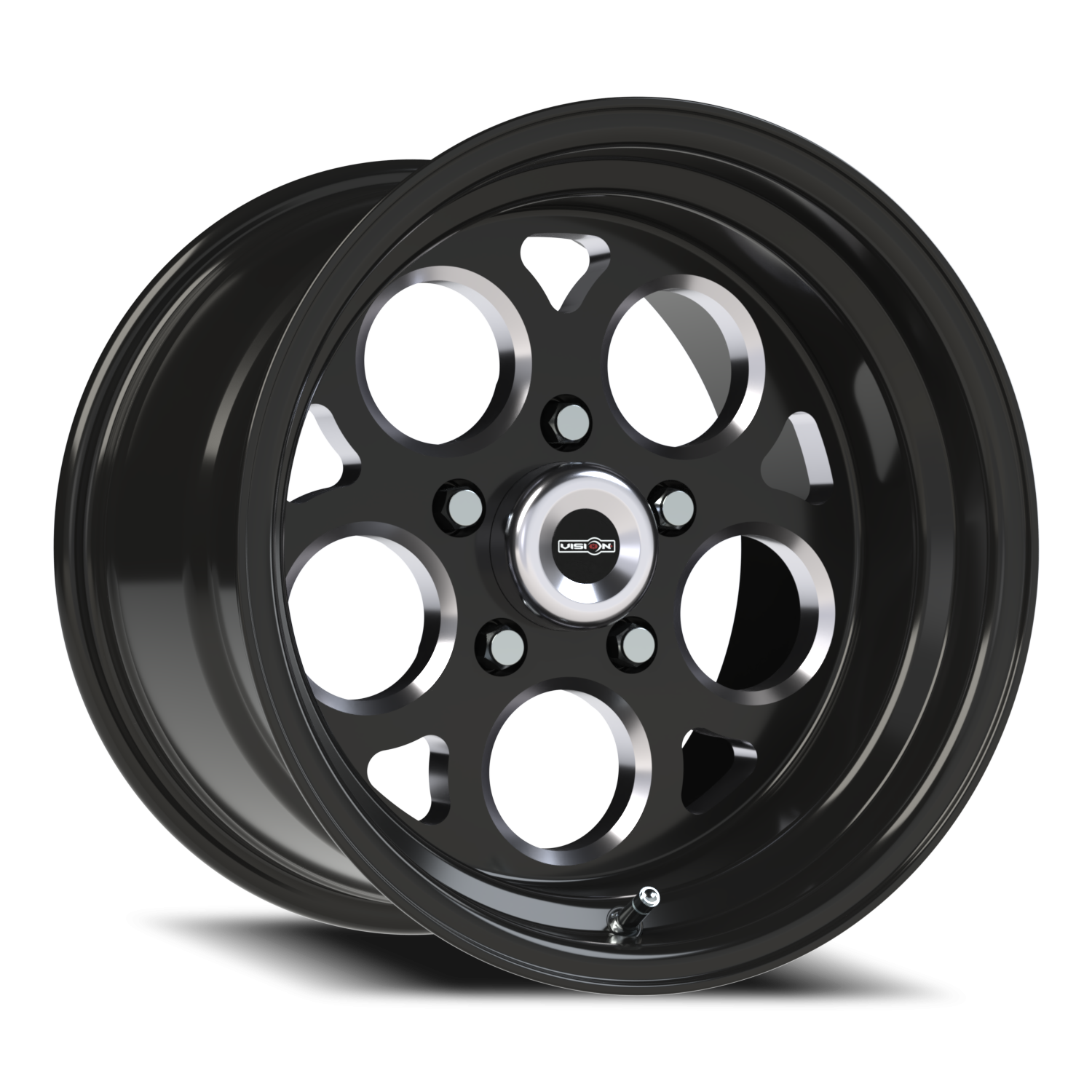 Vision American Muscle Sport Mag B 15X10 +0 Gloss Black with Milled Windows