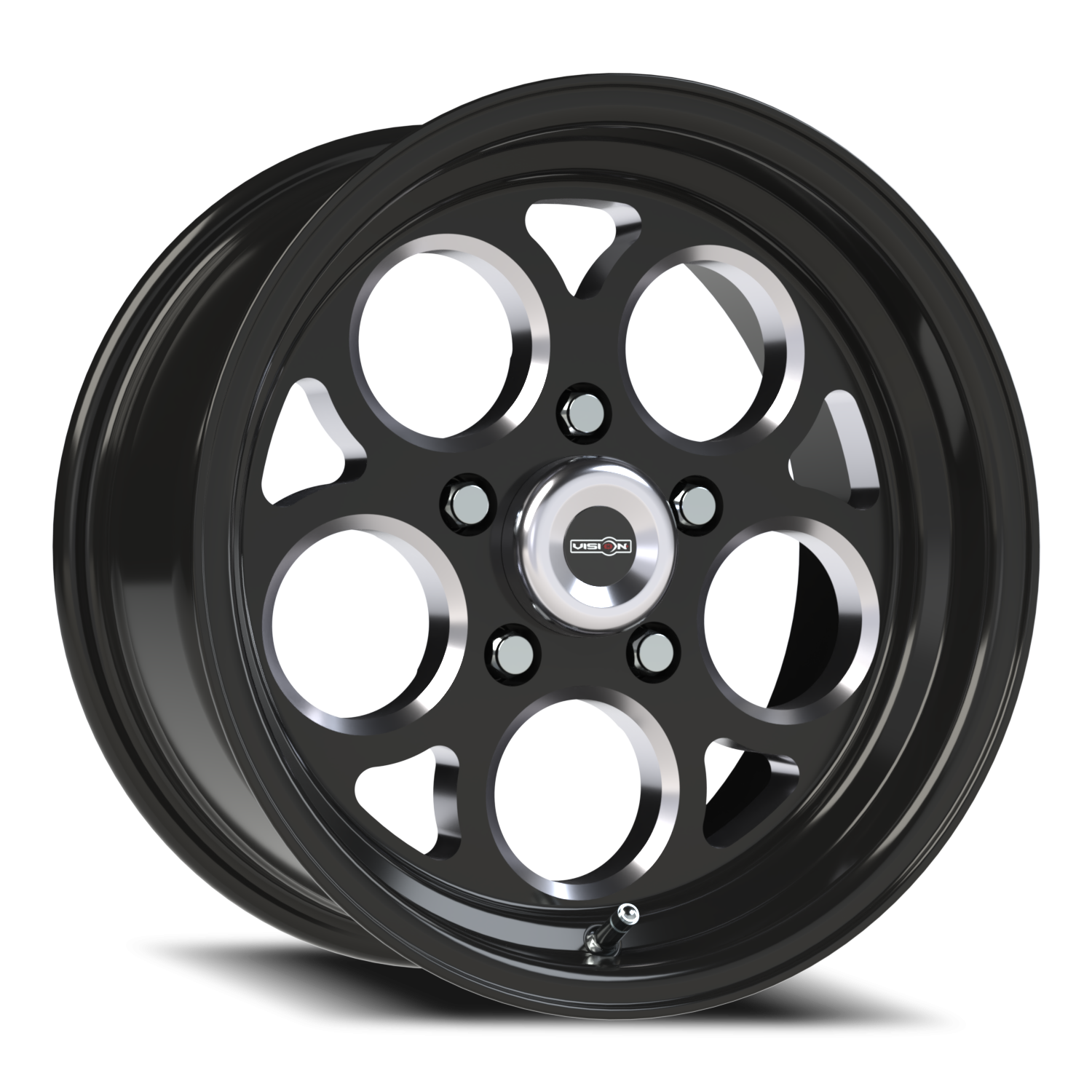 Vision American Muscle Sport Mag B 15X7 +0 Gloss Black with Milled Windows