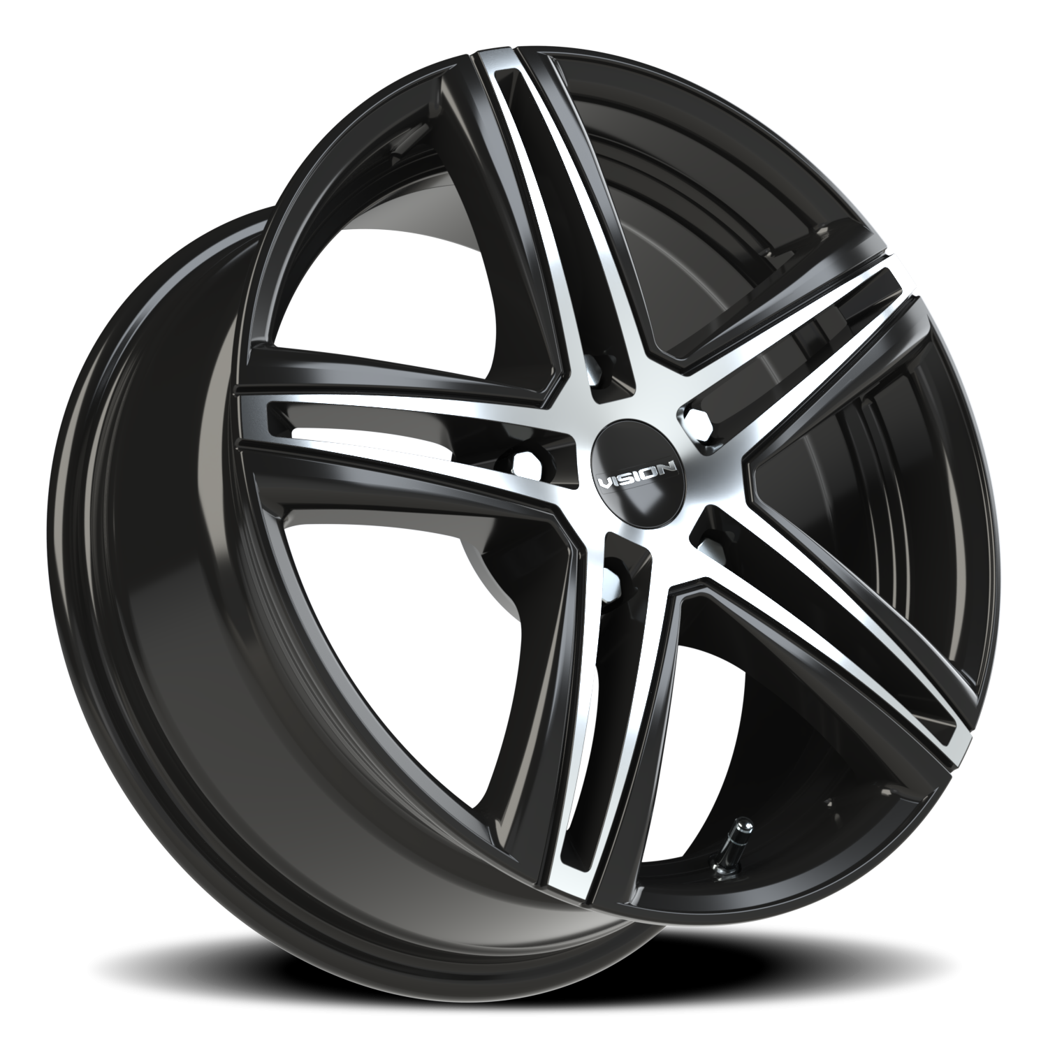 Vision Nitrous GBMF 16X7 +40 Gloss Black Machined Face