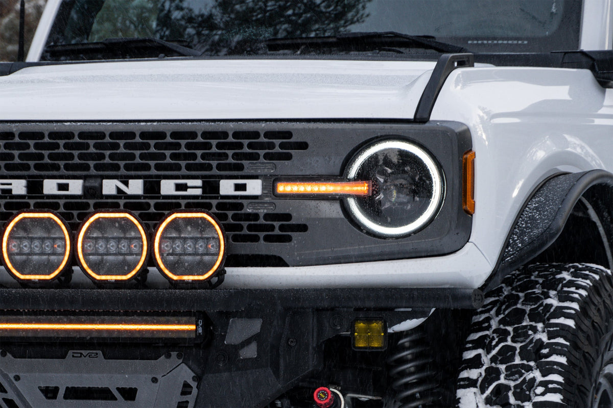 2021-2025 Ford Bronco Black Headlights