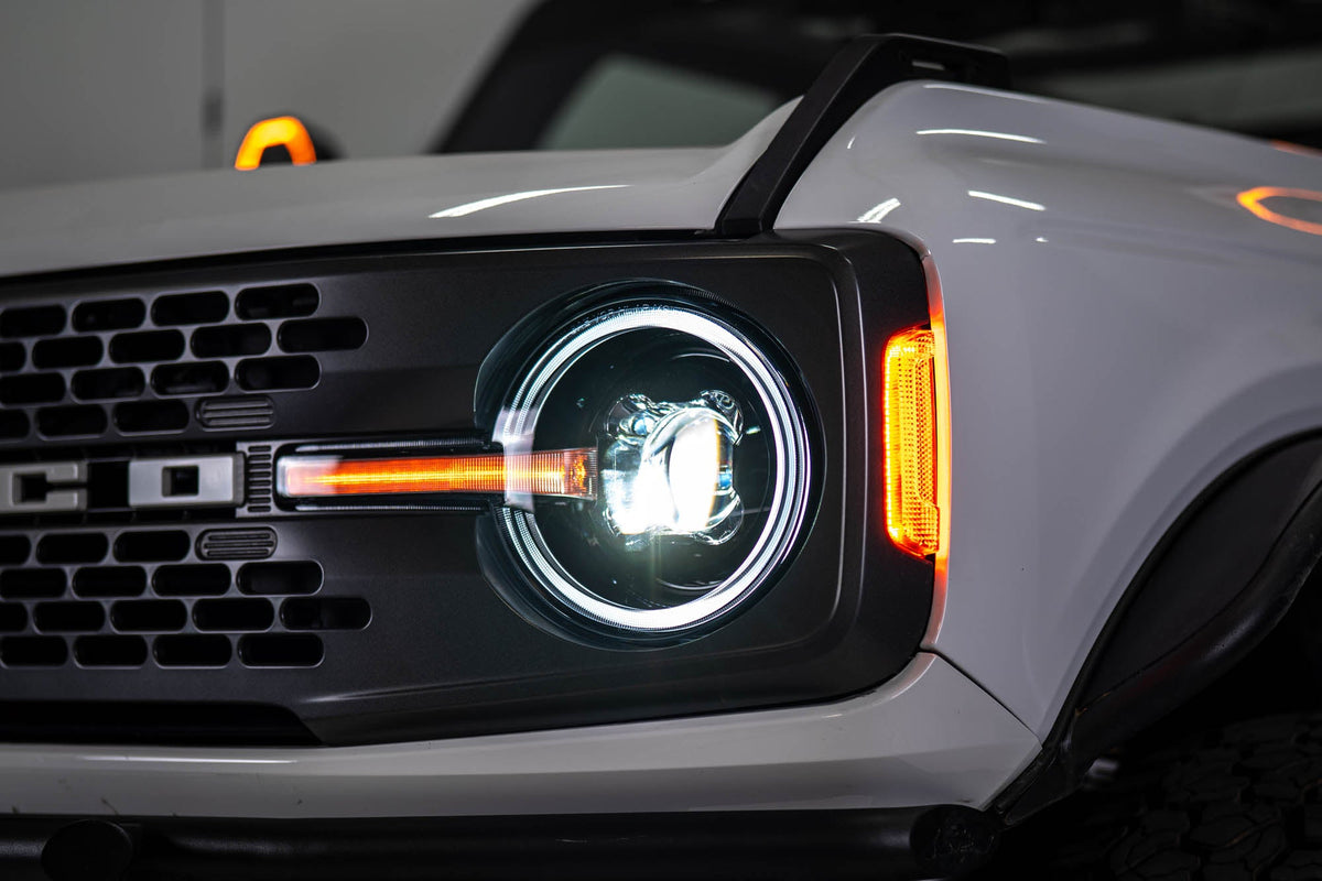2021-2025 Ford Bronco Black Headlights