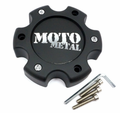 Moto Cap Matte Black 6X135 - New Logo