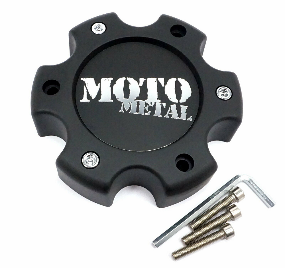 Moto Cap Matte Black 6X135 - New Logo