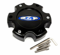 Mo951 Cap Blk 6X5.5 +18 - Blue Oval Logo