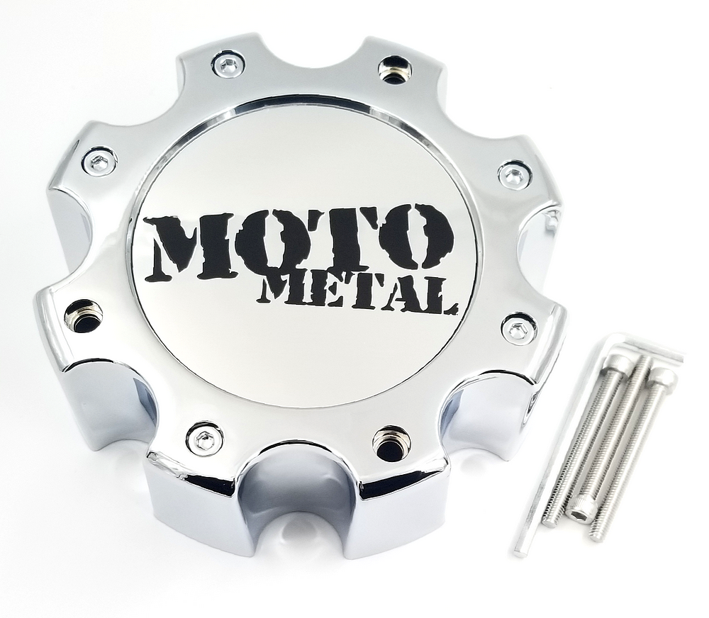 Moto Cap Chr Tall 8Lug - New Logo