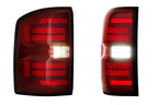 XB LED Tail Lights: GMC Sierra (14-18 / Red Lens / Set)