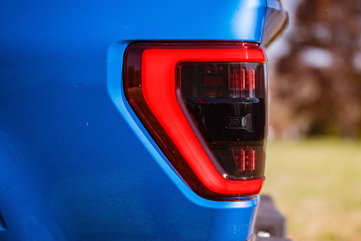 XB LED Tail Lights: Ford F-150 (21-23 / Red Lens / Set)