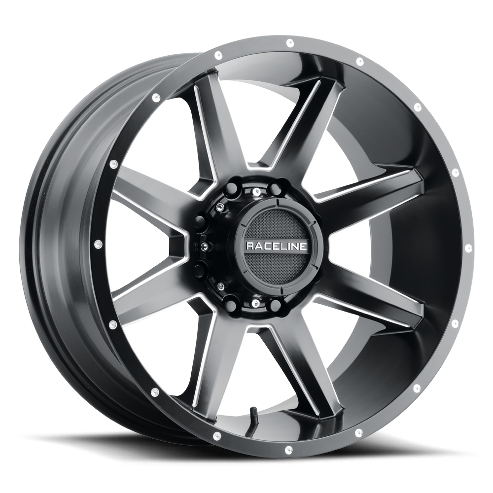 Raceline Wheels Stryker 17X8.5 +0 Satin Black Milled
